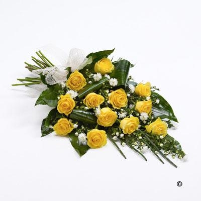 Classic 12 Rose Sheaf   Yellow