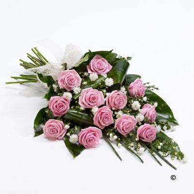 Classic 12 Rose Sheaf   Pink